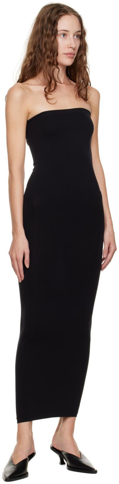 WOLFORD Fatal Cut Out Midi Dress In Black