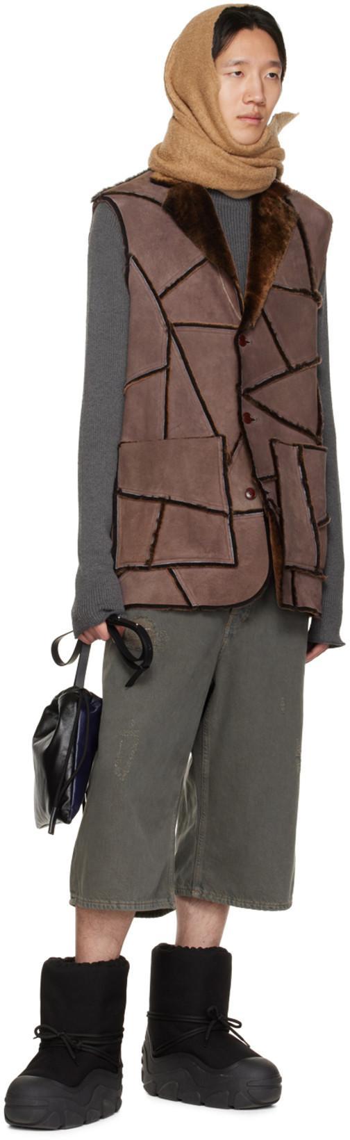 MARNI Navy & Black Soft Museo Pouch In Z599n Navy Blue/blac