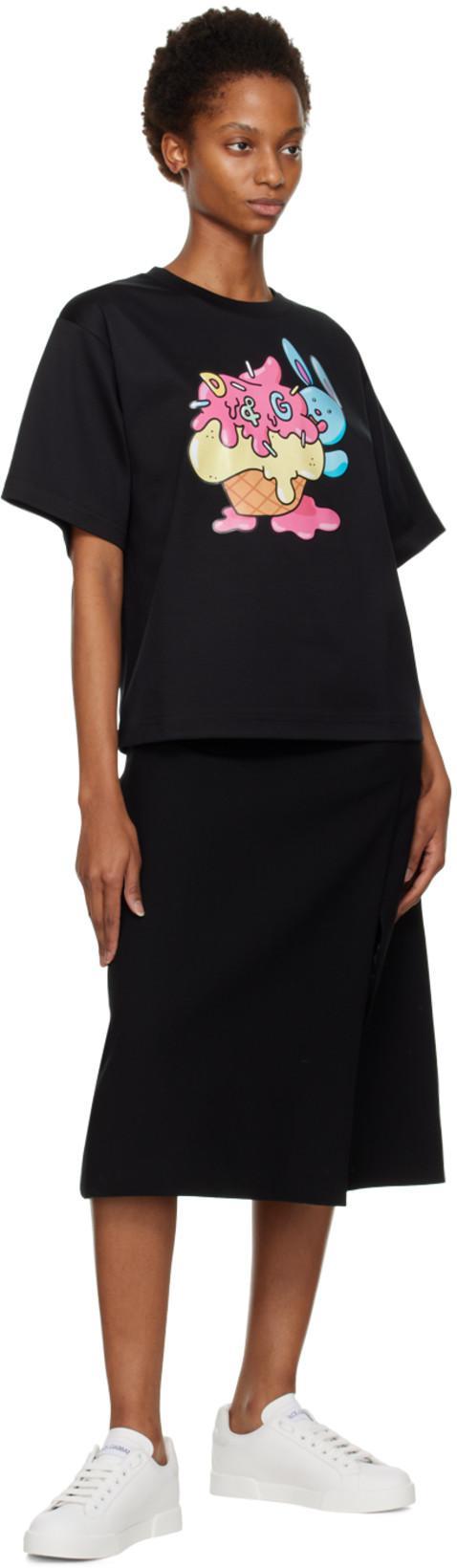 DOLCE & GABBANA Portofino Low-top Leather Sneakers With Lateral Monogram In Neutral