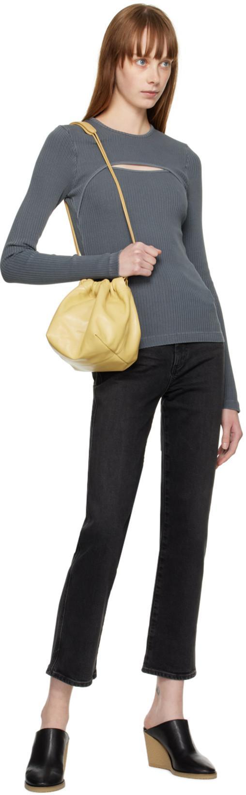 AGOLDE Riley Cropped Jeans In Black