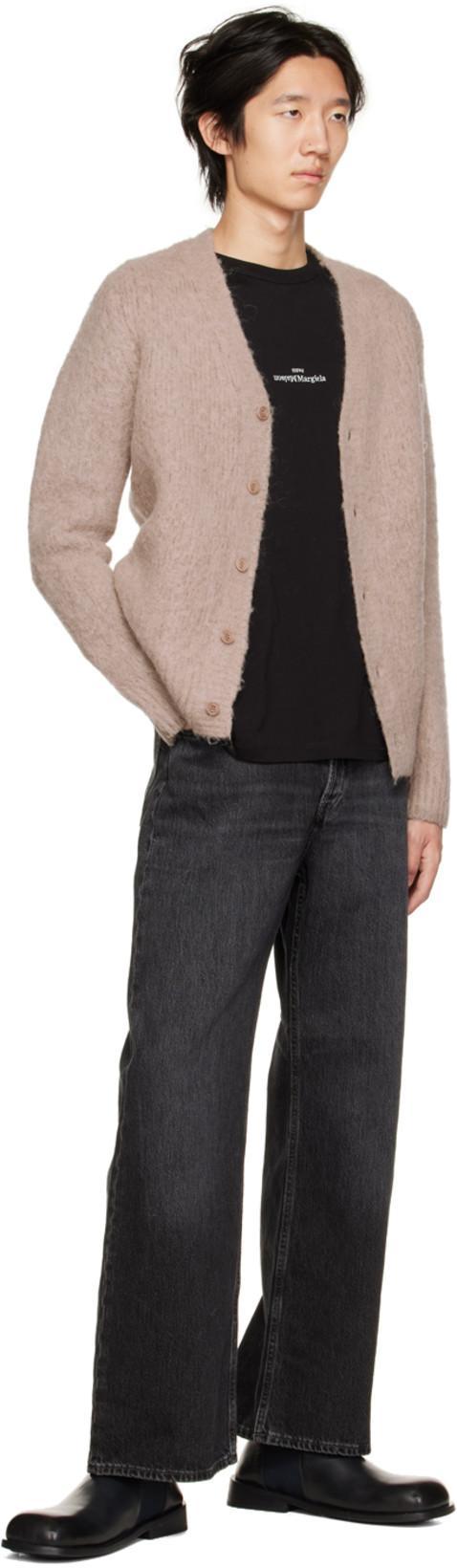 MAISON MARGIELA Distorted Logo T-shirt In Black