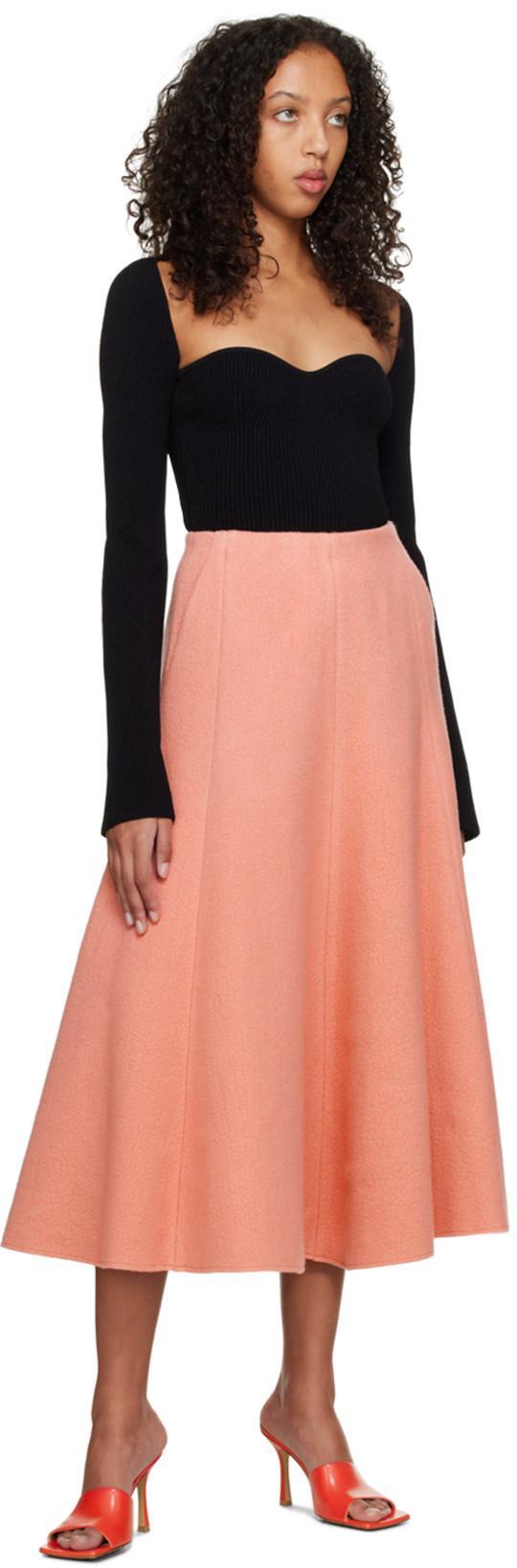 KHAITE Maddy Ribbed Sweetheart Neckline Top In Black