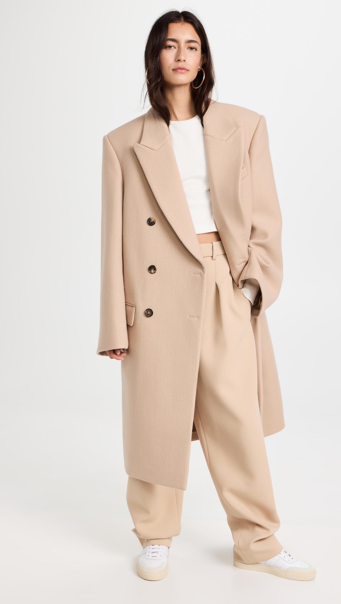 WARDROBE.NYC Accumulator Nyc X Hayley Bieber Double Breast Coat In Black