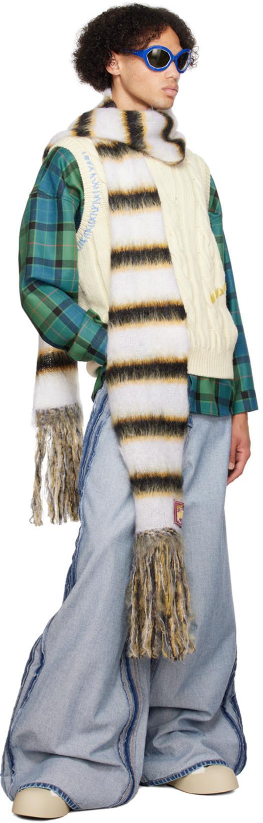 MARNI Cable Knit Sleeveless Sweater In Cream