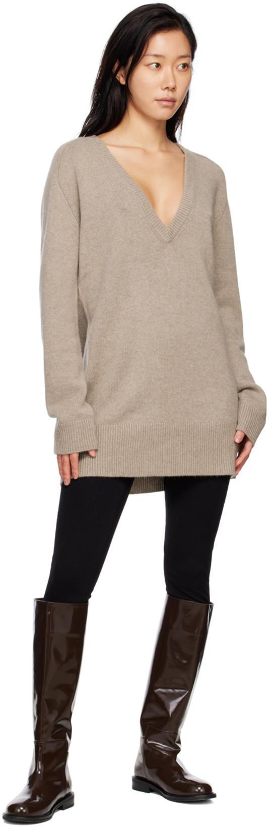 TOTÊME High-rise Ribbed-trim Stretch-knit Leggings In Black