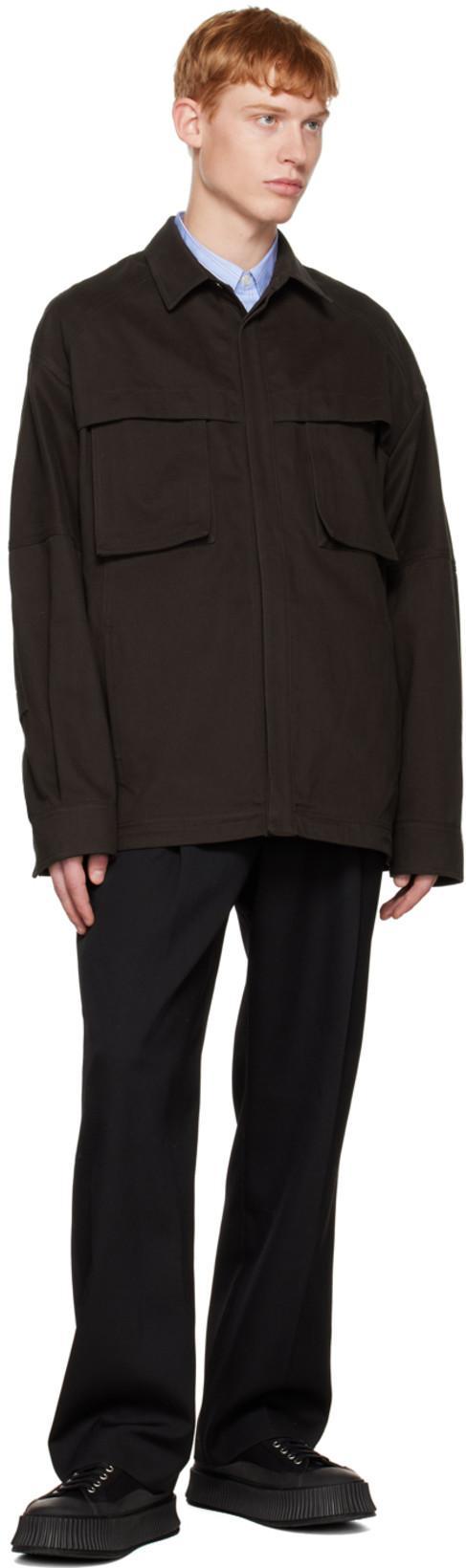 JIL SANDER Oversize Sole Canvas Sneakers In Black