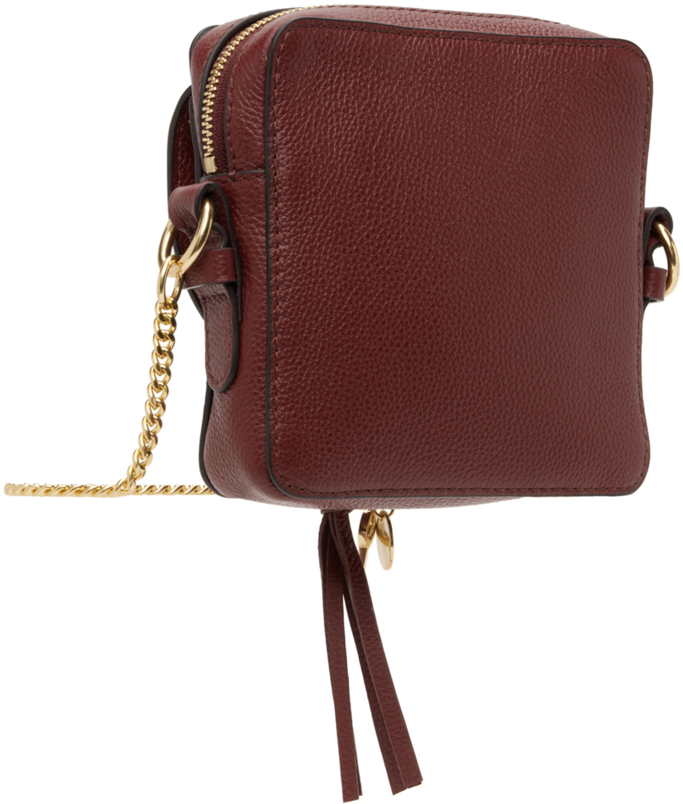 SEE BY CHLOÉ Cropped Wool-paneled Leather Biker Jacket In Black