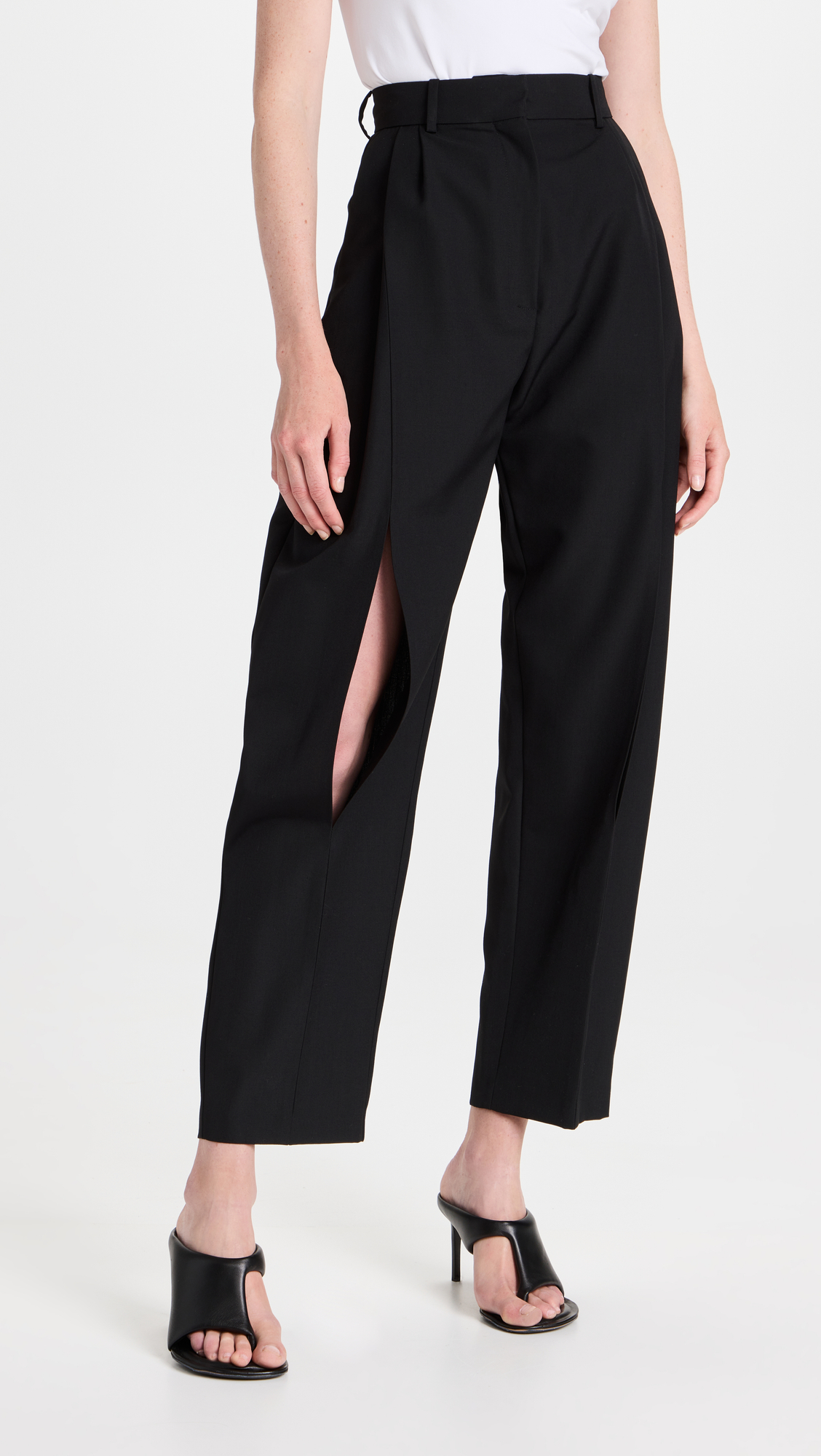 NEOUS Two-tone Leather Merga Sandals In Black