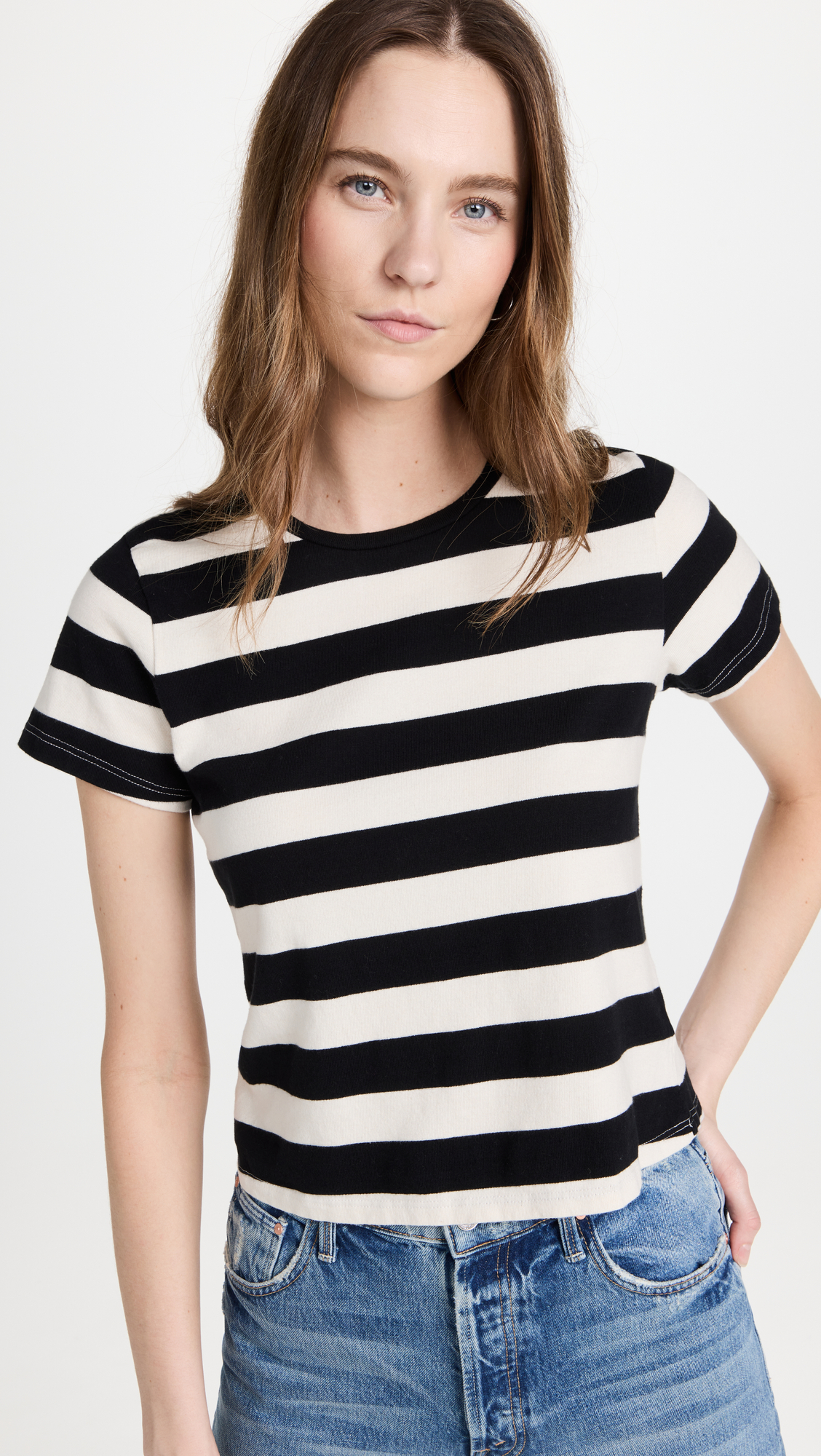 AGOLDE Charli Classic Denim Trucket Jacket In Jagged Damage Black