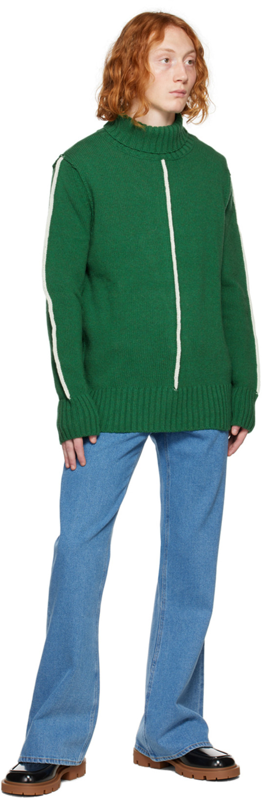 MAISON MARGIELA Man Lace-up Shoes Black Size 8 Leather