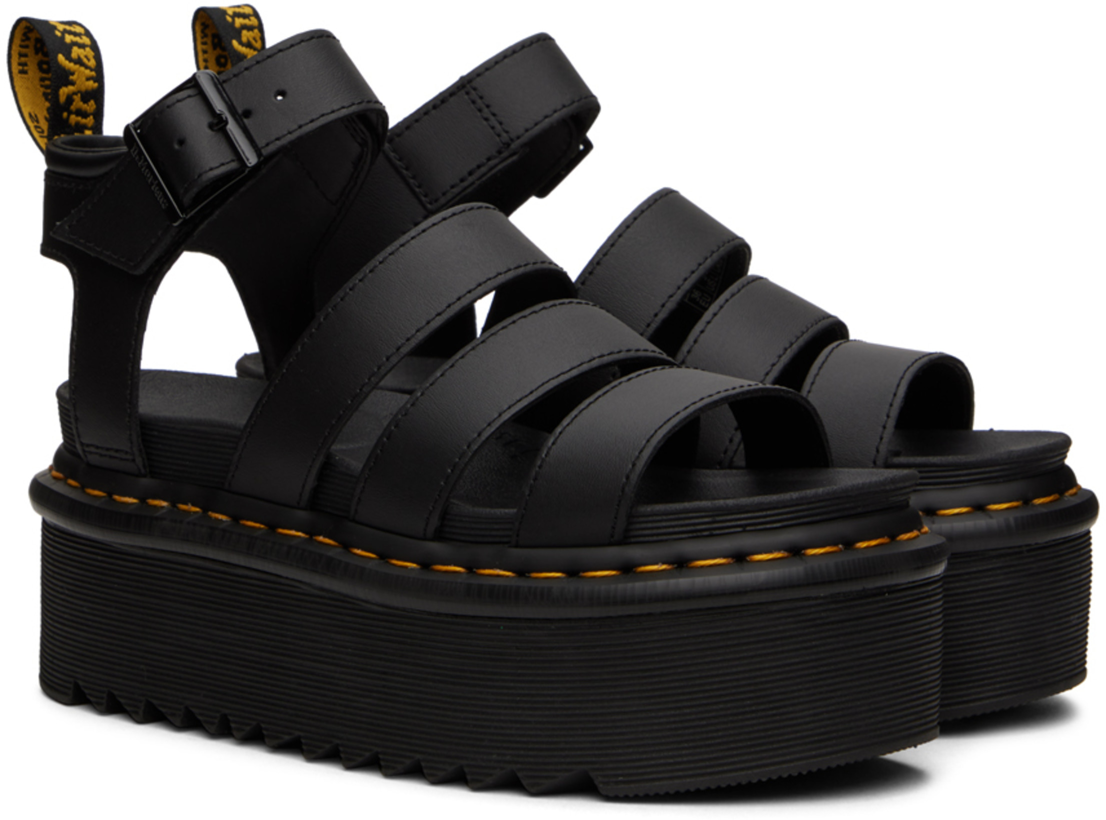 DR. MARTENS Dr.martens Gladiator Sandals With Platform In Nero Neri E Grigi