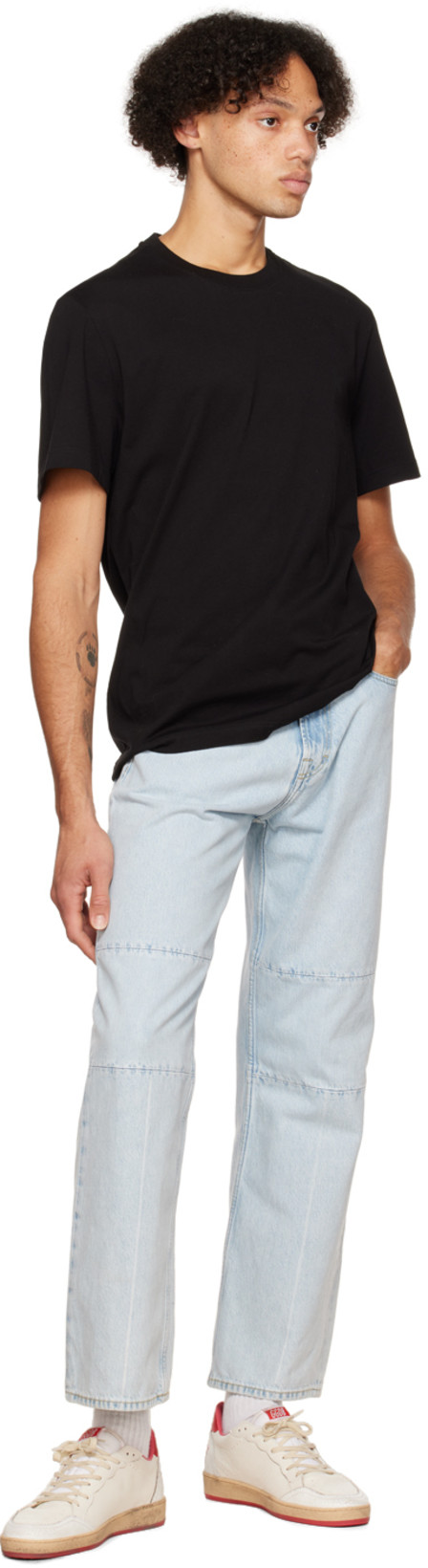 GOLDEN GOOSE Men Logo Print T-shirt In Black