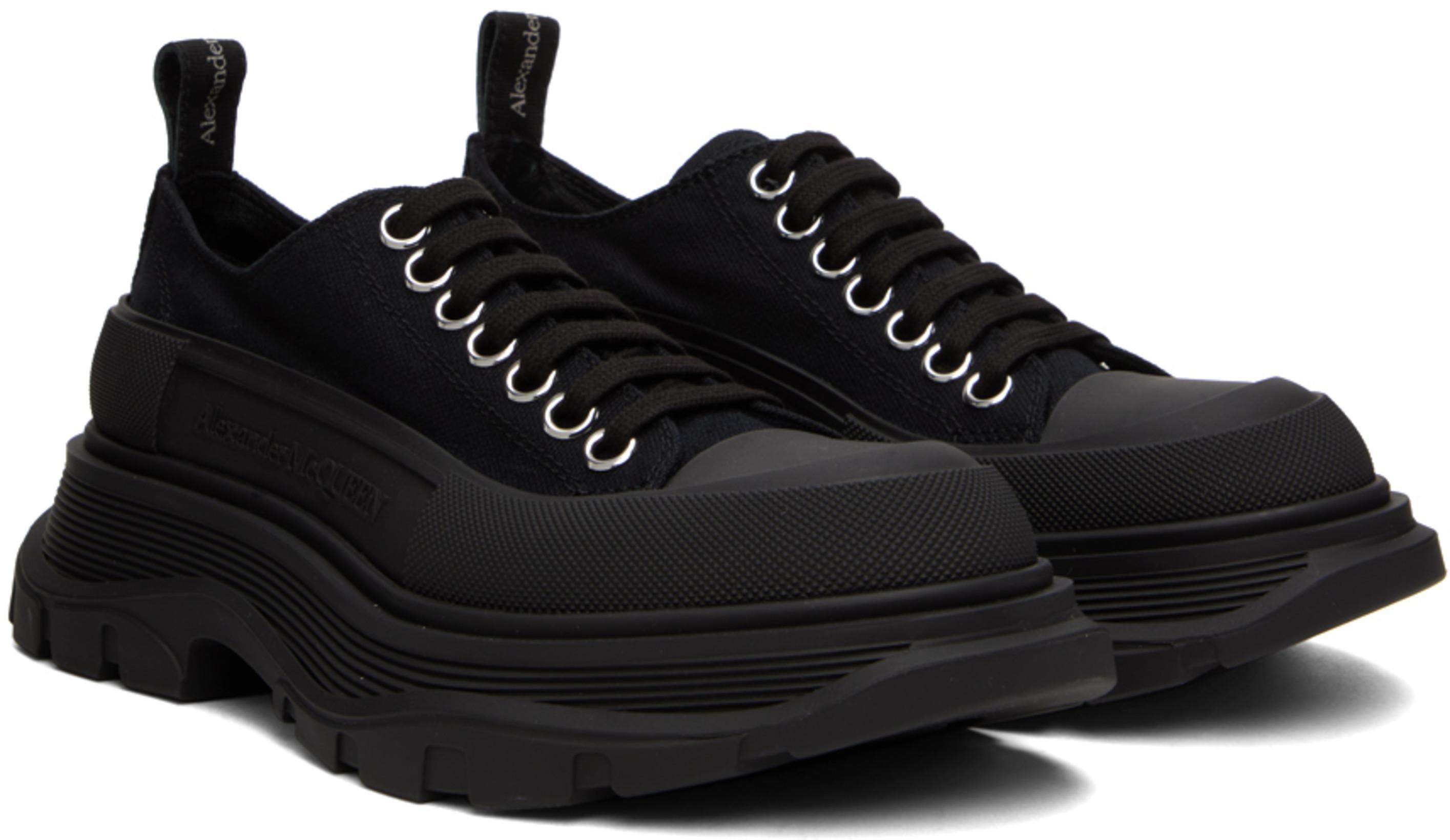 ALEXANDER MCQUEEN Tread Slick Sneakers In Black Silver