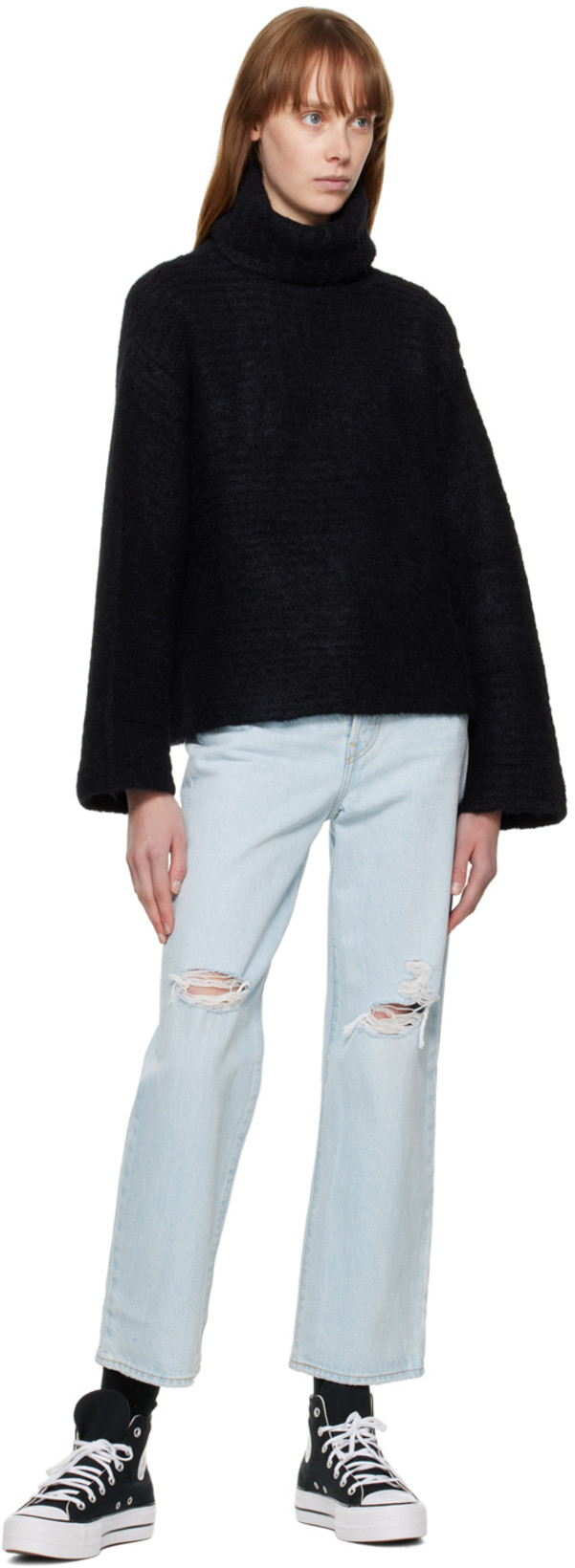 CONVERSE Chuck Taylor All Star Lift Platform Canvas Sneakers In Black