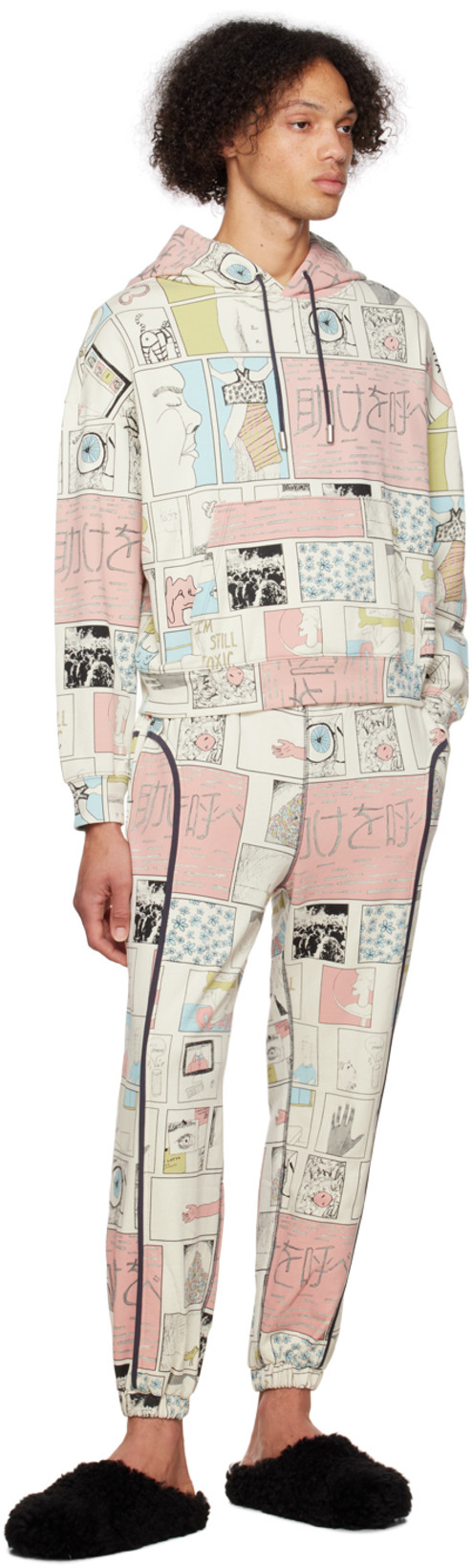 MARNI Faux Fur Round Toe Sandals In Black