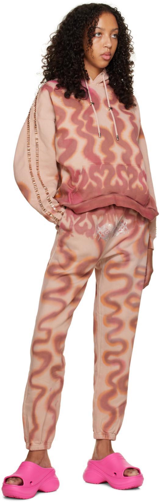 BALENCIAGA + Crocs Pool Perforated Neon Rubber Slides In Electric Pink