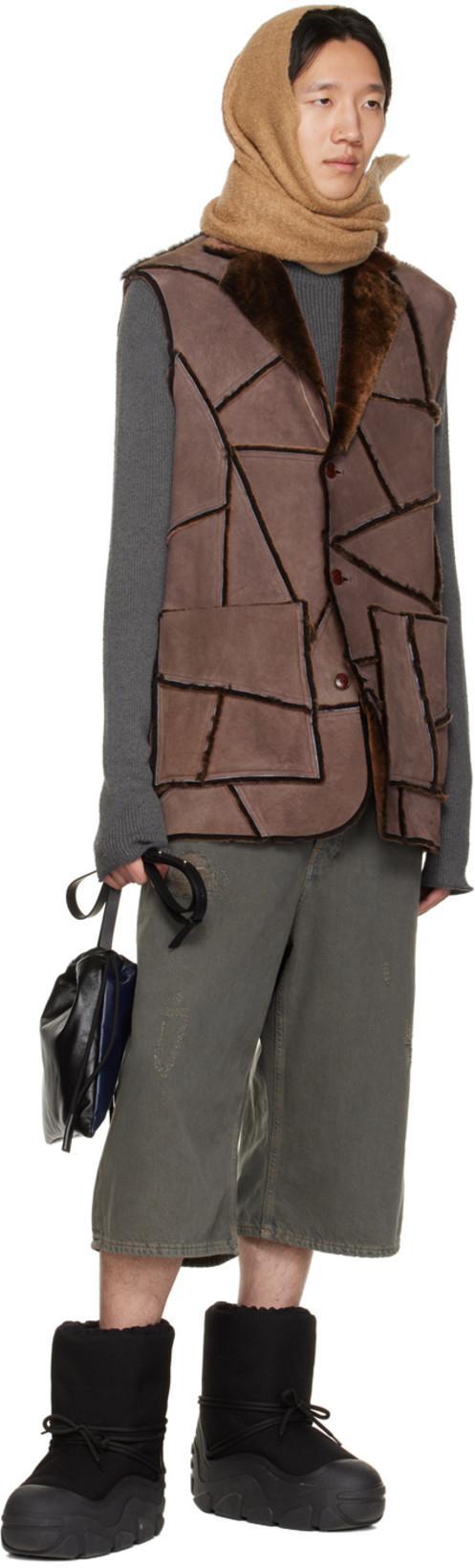 MARNI Navy & Black Soft Museo Pouch In Z599n Navy Blue/blac