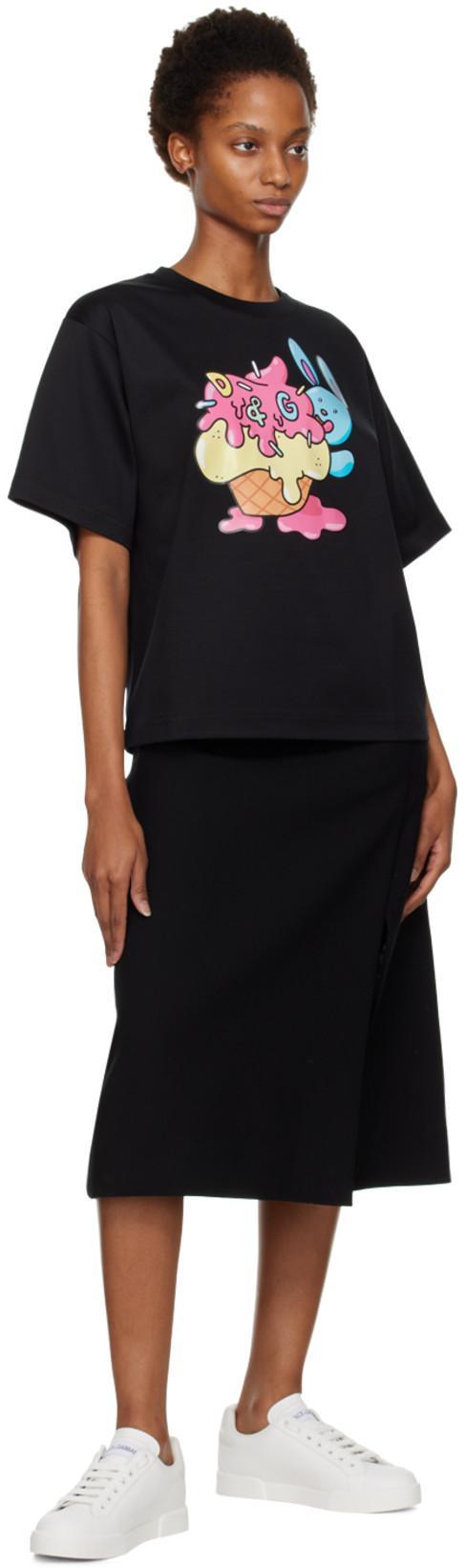 DOLCE & GABBANA Portofino Low-top Leather Sneakers With Lateral Monogram In Neutral