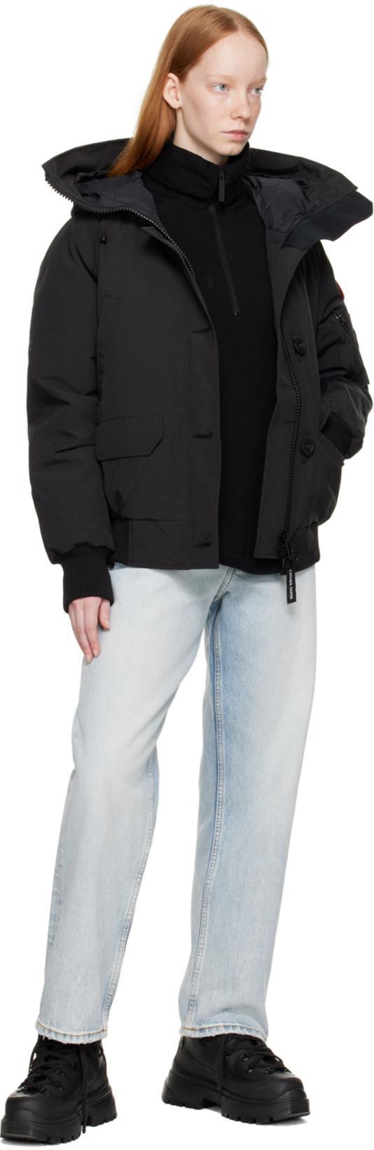 CANADA GOOSE Chilliwack Hooded Shell Down Bomber Jacket In Black