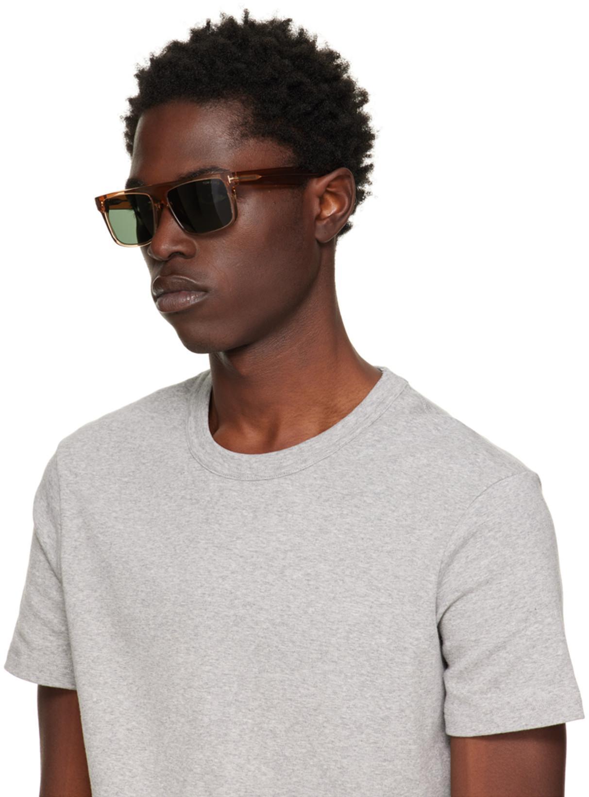 TOM FORD Grey Regular Fit T-shirt With Classic Crew Neckline In Gray