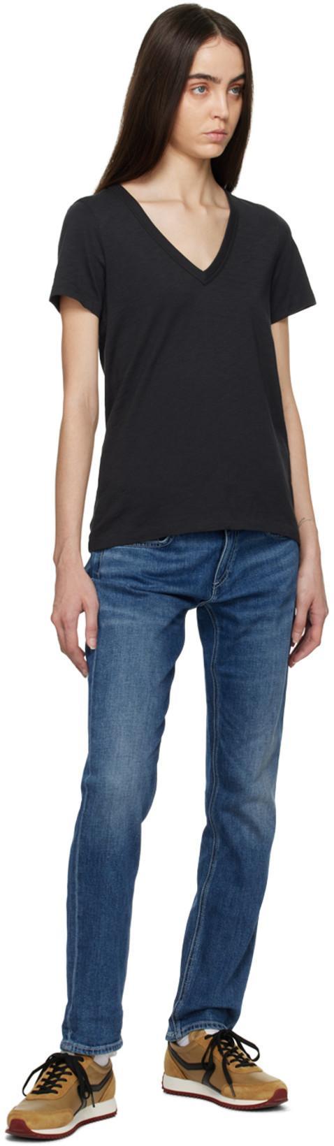 RAG & BONE Surplus Stretch Modal And Cotton-blend Jersey T-shirt In Black