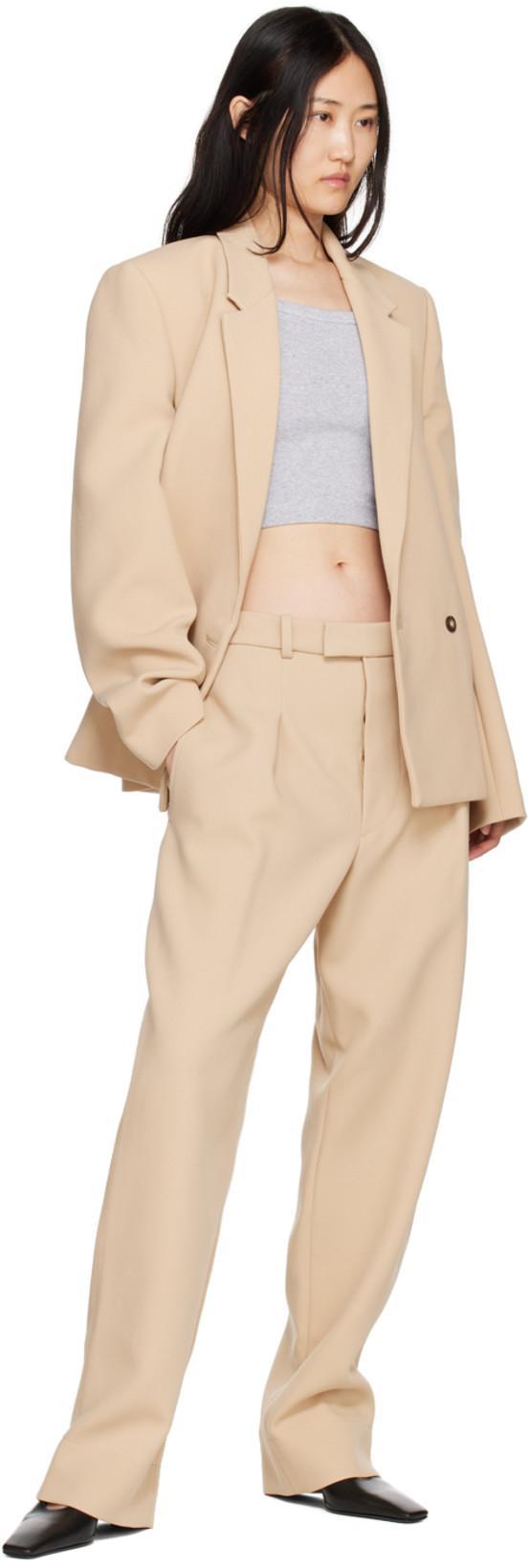 WARDROBE.NYC Wardrobe. Nyc Hb Ribbed Tank In Grey Marl