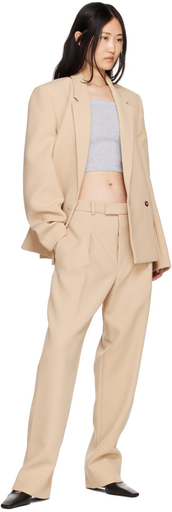 WARDROBE.NYC Wardrobe. Nyc Hb Ribbed Tank In Grey Marl