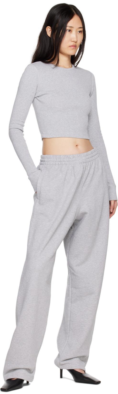 WARDROBE.NYC Gray Hailey Bieber Edition Hb Long Sleeve T-shirt In Grey Marl