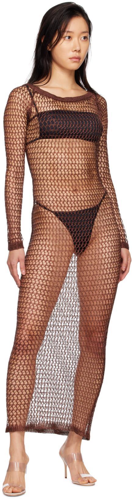 SUBSURFACE Brown 'the Butterfly' Maxi Dress In 710 Bronze