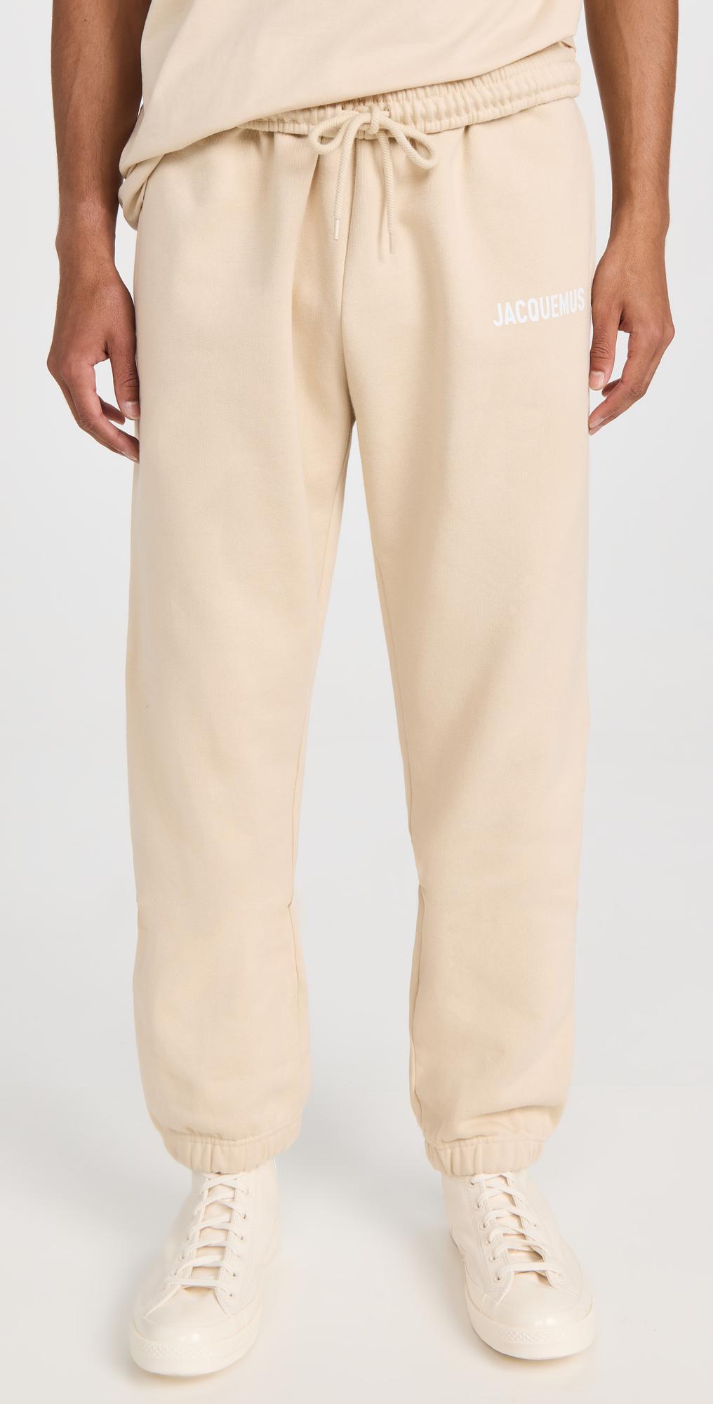 JACQUEMUS Mens Light Beige Le Jogging Tapered-leg Organic Cotton-jersey Jogging Bottoms
