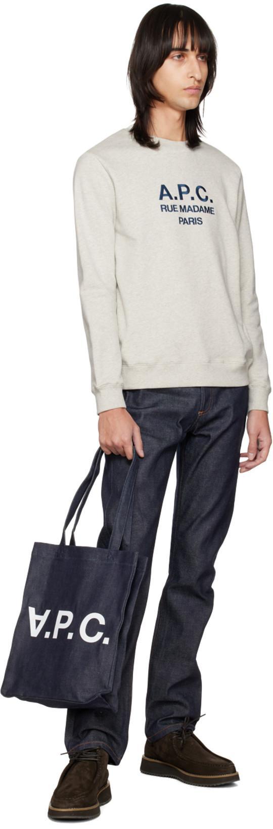 APC A.p.c. Denim Shopping Bag In Blue