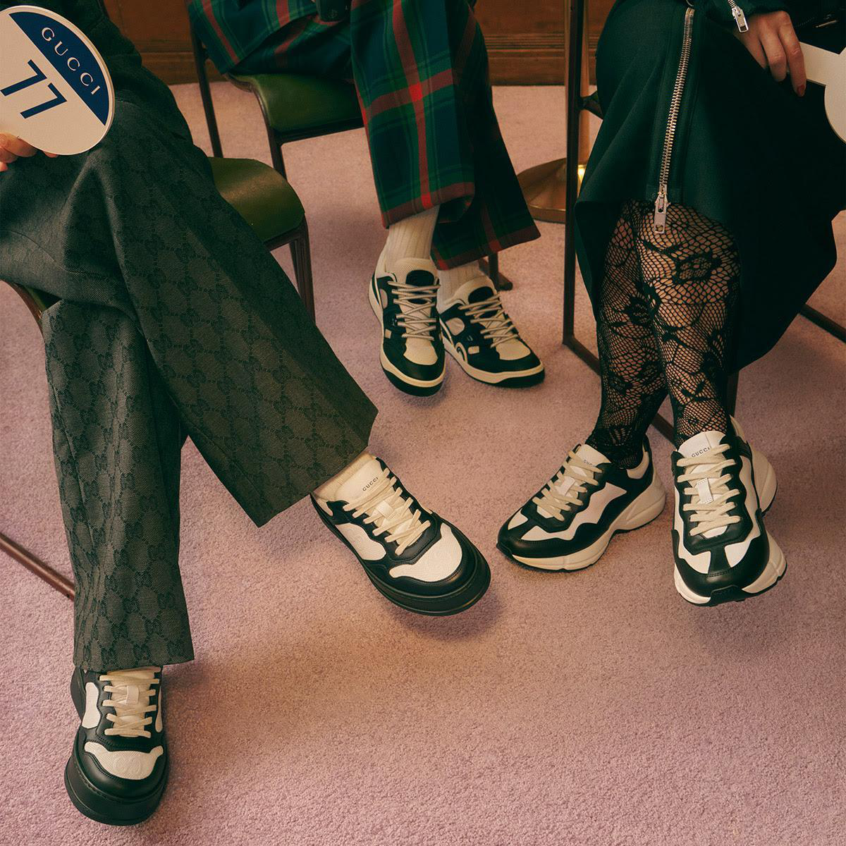 GUCCI Women Ace Leather Sneakers In Multi