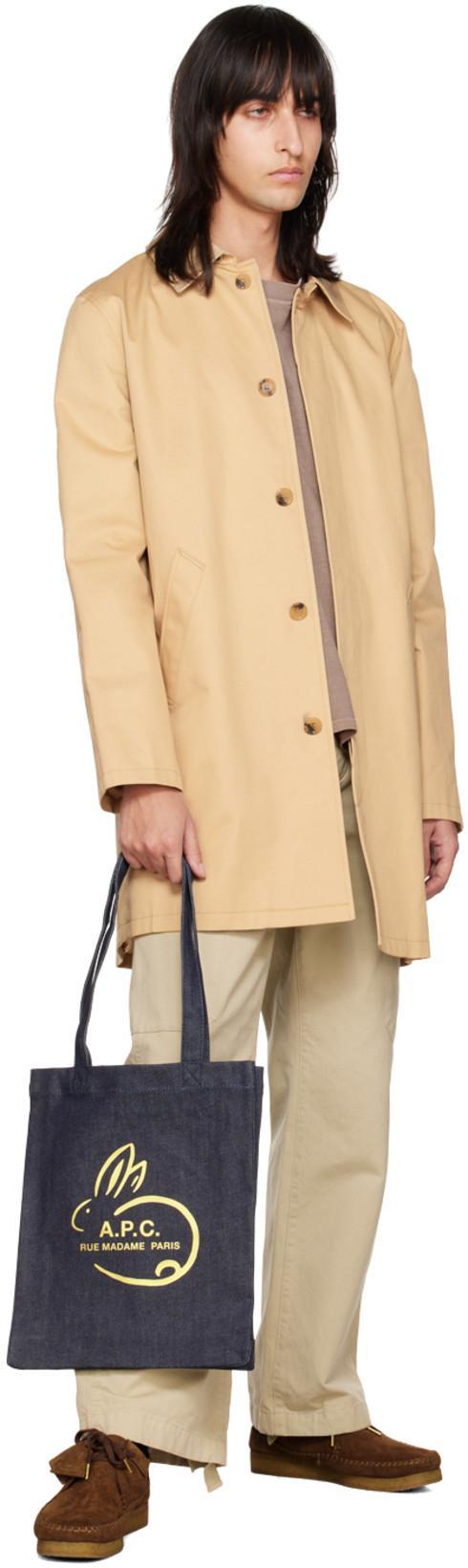 A.P.C. Mens Ville Cotton Raincoat In Neutral