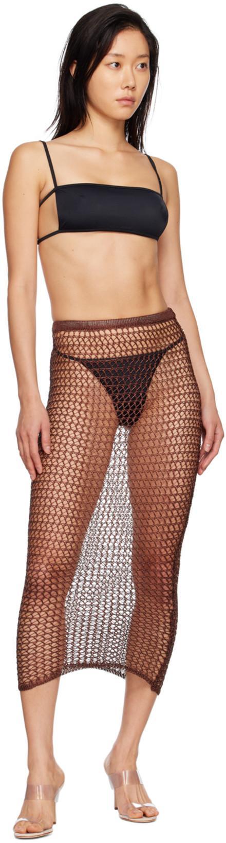 SUBSURFACE Ssense Exclusive Bronze 'the Moth' Maxiskirt In 710 Bronze