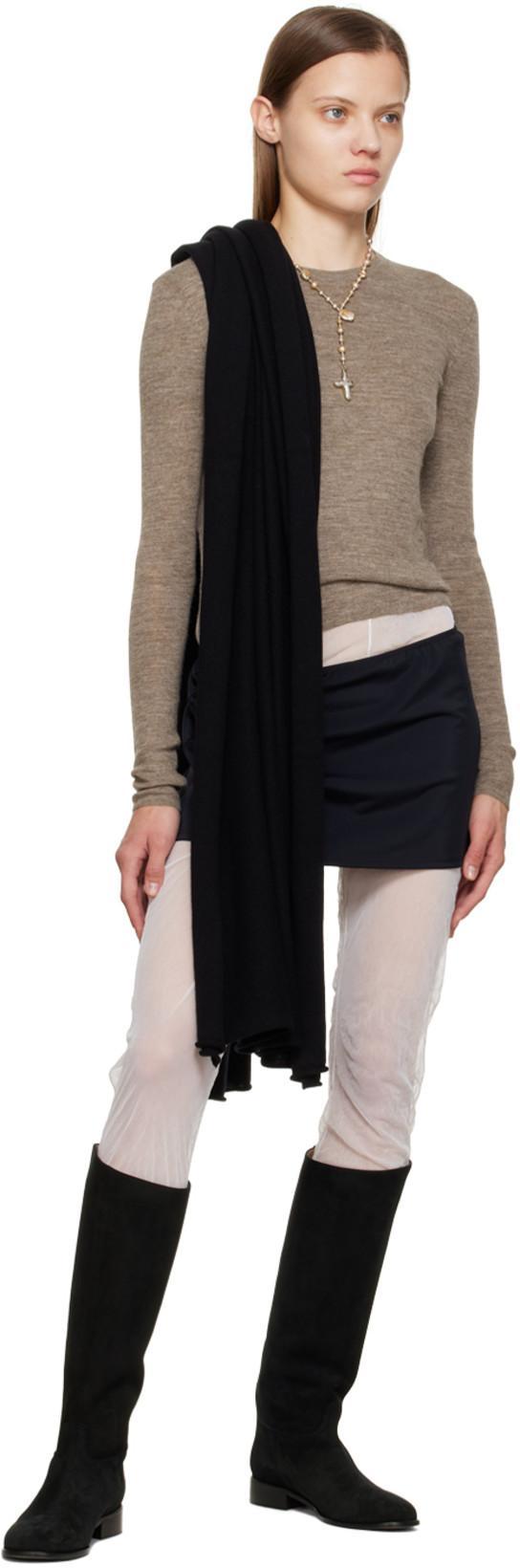 MARYAM NASSIR ZADEH Taupe Tory Sweater In 1169 Turf