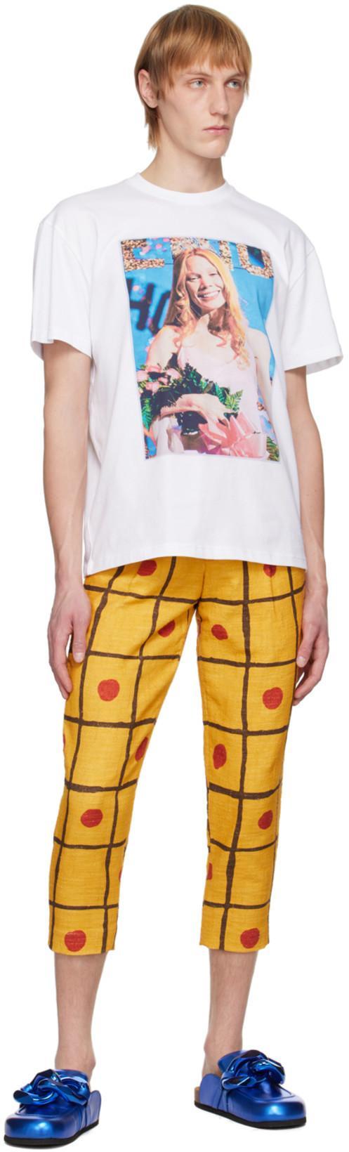 LATE CHECKOUT Yellow Checkered Trousers