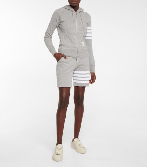 THOM BROWNE Light Grey Cotton 4bar Track Pants In Gray