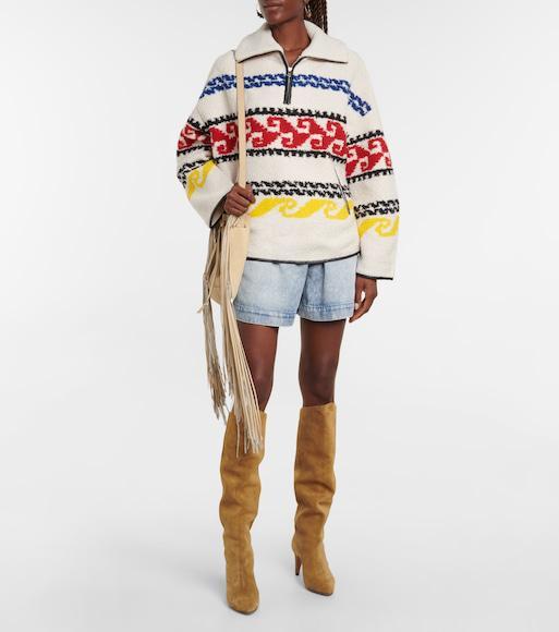 ISABEL MARANT Ririo Suede Knee-high Boot In Brown