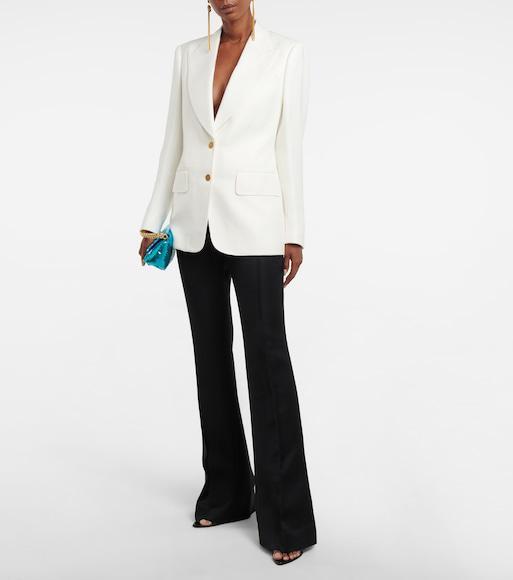 TOM FORD Flared-leg Tailored-cut Trousers In Black