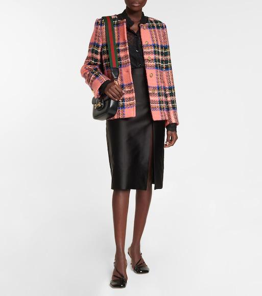 GUCCI 1955 Horsebit Mini Grained-leather Shoulder Bag In Black