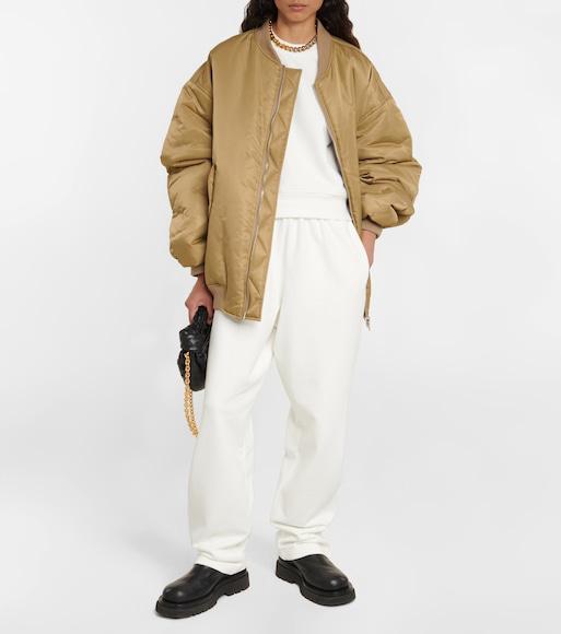 WARDROBE.NYC X Hailey Bieber Hb Cotton Fleece Sweatshirt In White