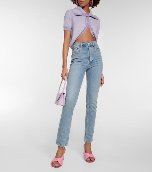 JACQUEMUS Campana Cropped Button-front Wool Cardigan In Light Purple