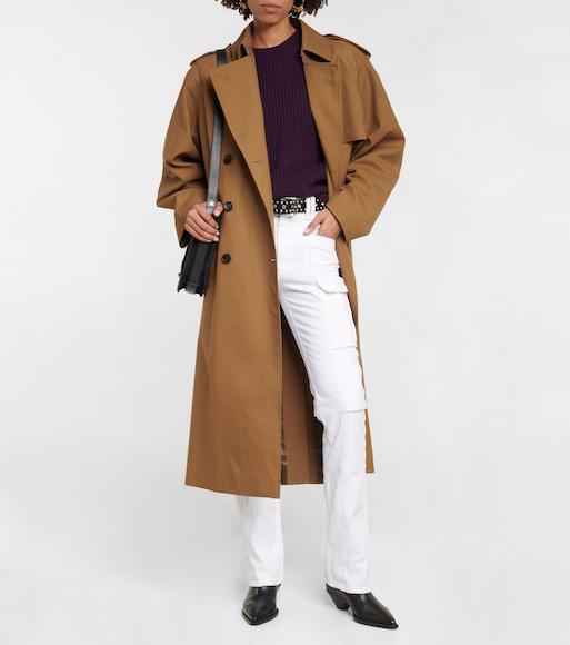 ISABEL MARANT Vokayo Mid-rise Straight-leg Cargo Pants In White