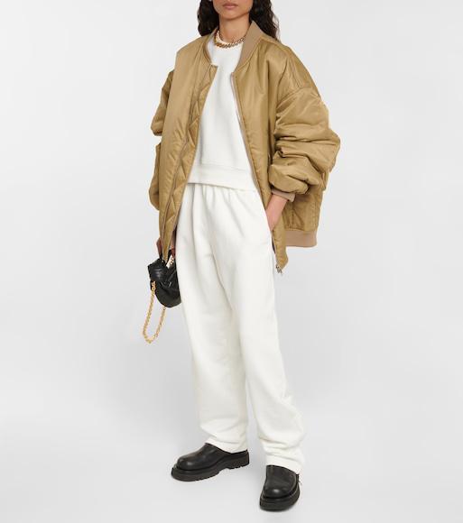 WARDROBE.NYC X Hailey Bieber Hb Cotton Fleece Sweatshirt In White