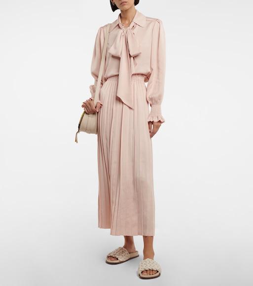 CHLOÉ Kacey Footbed Braided Slides In Grey