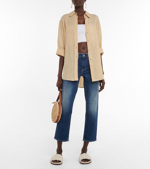 CHLOÉ Kacey Footbed Braided Slides In Grey