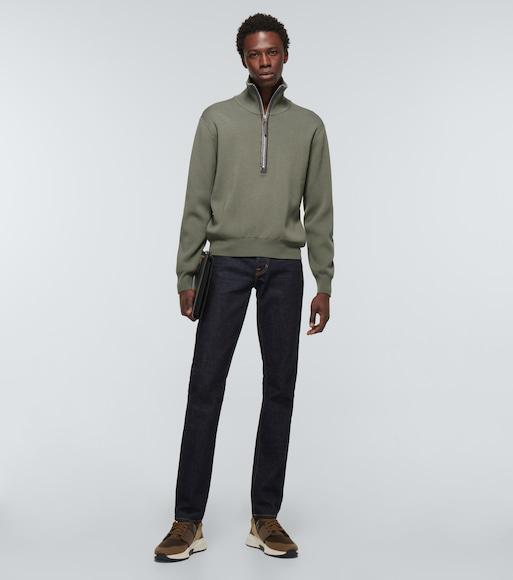 TOM FORD Jago Nylon Mesh Sneakers In Green