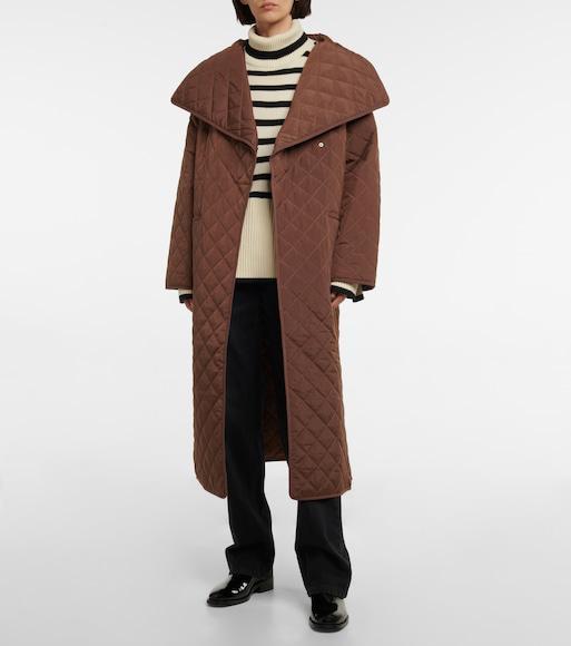 TOTÊME Toteme Striped Wool Cotton Turtleneck In Neutral