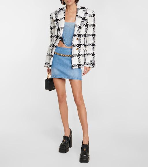 VERSACE Black Leather Medusa Aevitas Double Platform Pumps