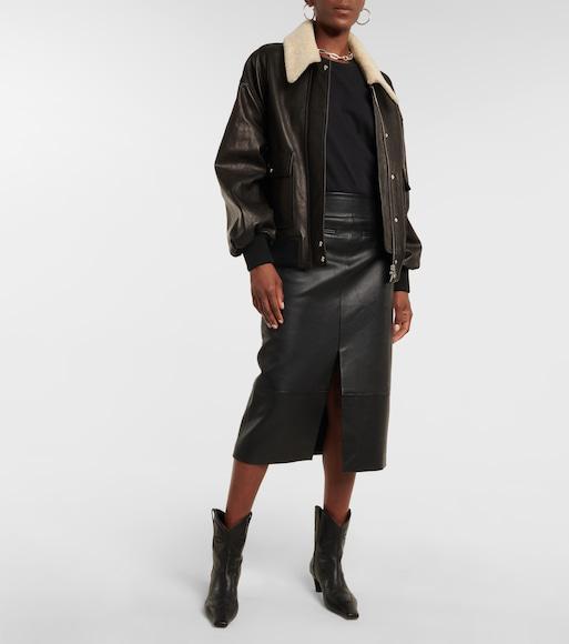 KHAITE Shellar Black Lamb Leather Jacket